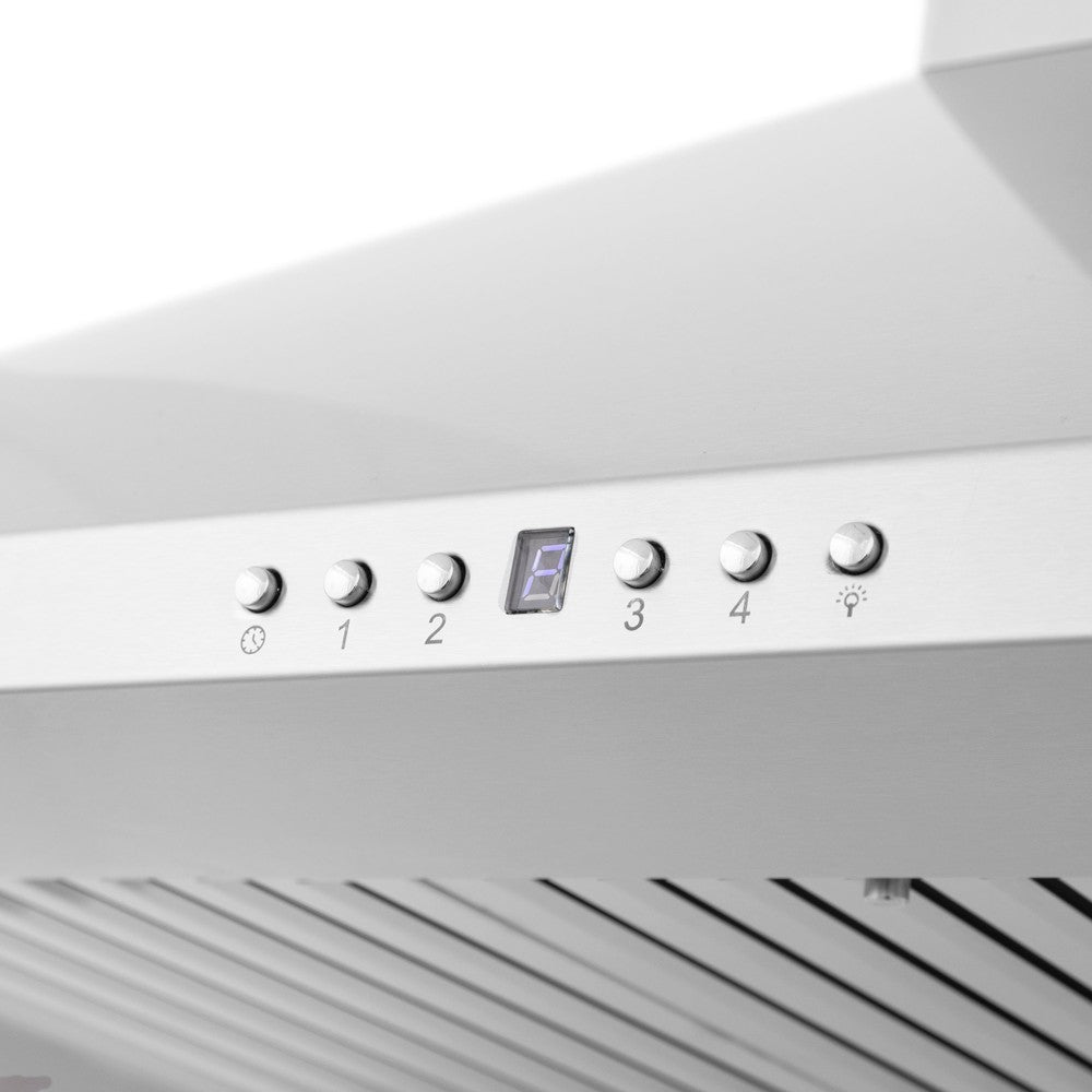 30 In. Crownsound™ Ducted Vent Wall Mount Range Hood In Stainless Steel With Built-in Bluetooth Speakers KF1CRNBT30