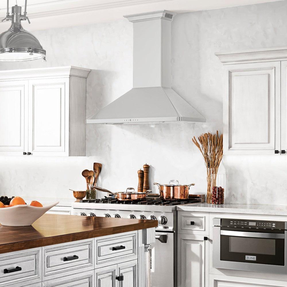 30 In. Crownsound™ Ducted Vent Wall Mount Range Hood In Stainless Steel With Built-in Bluetooth Speakers KF1CRNBT30