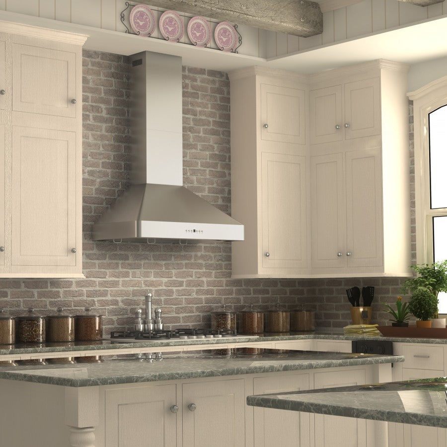 30 In. Convertible Vent Wall Mount Range Hood In Stainless Steel KF230