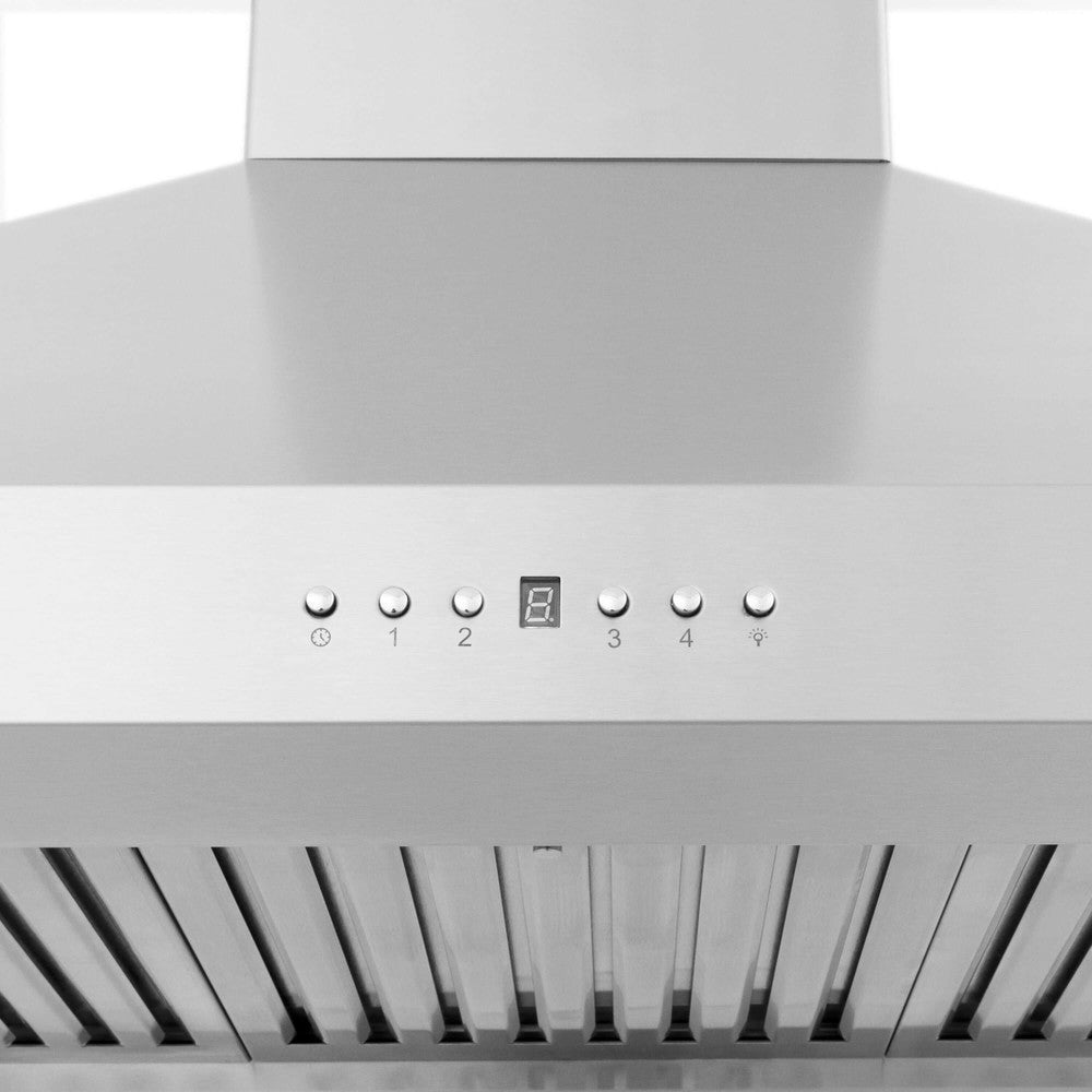 36 In. Convertible Vent Wall Mount Range Hood In Stainless Steel KF236