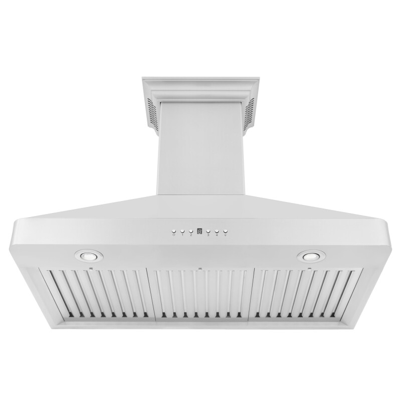 36" CrownSound‚ Ducted Vent Wall Mount Range Hood with Built-in Bluetooth Speakers KF2CRNBT36