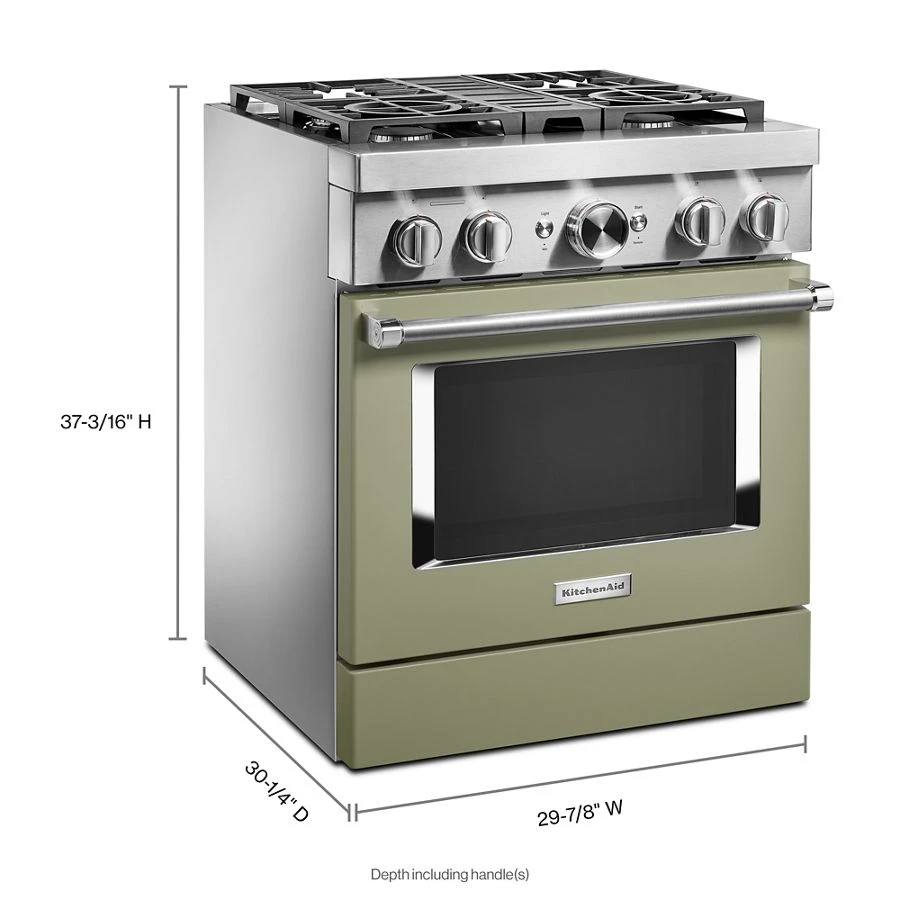 Kitchenaid® 30'' Smart Commercial-style Dual Fuel Range With 4 Burners KFDC500JAV, product image 12 of 13