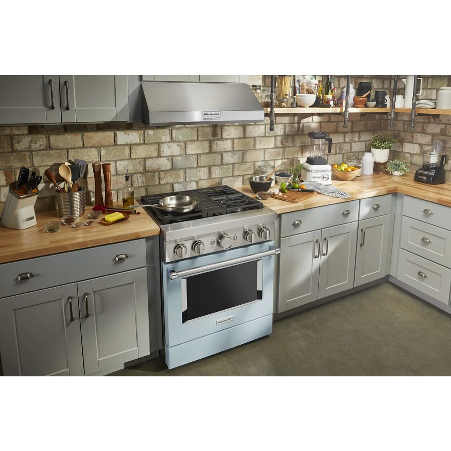 30'' Smart Commercial-Style Dual Fuel Range with 4 Burners view 8