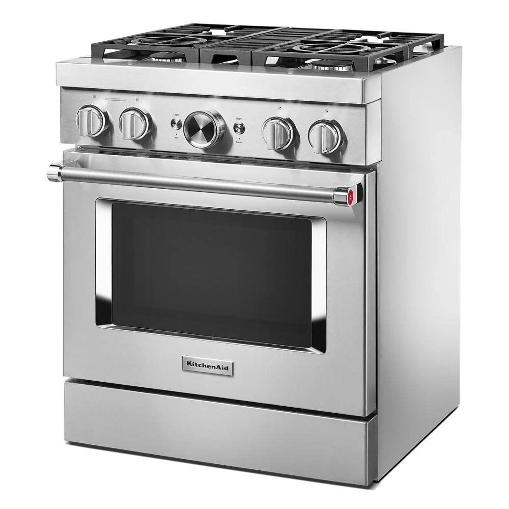 30'' Smart Commercial-Style Dual Fuel Range with 4 Burners KFDC500JSS, product image 3 of 37
