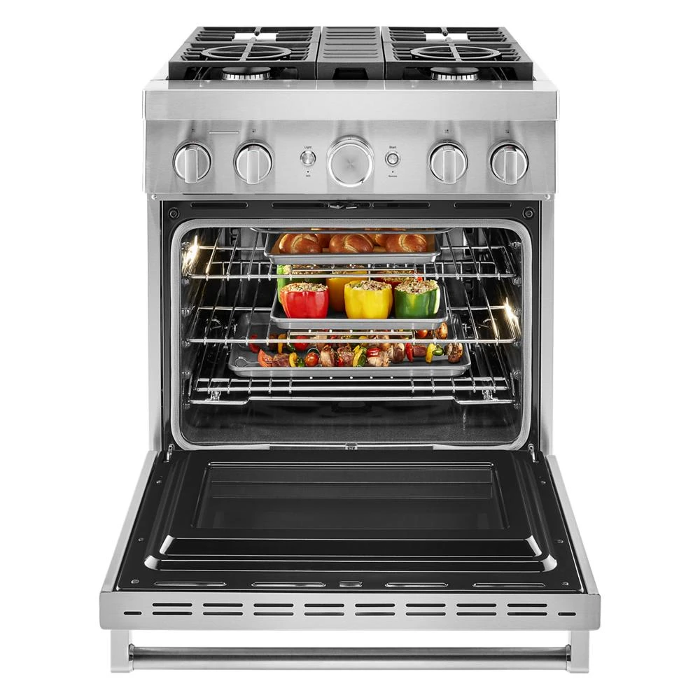 30'' Smart Commercial-Style Dual Fuel Range with 4 Burners KFDC500JSS, product image 25 of 37