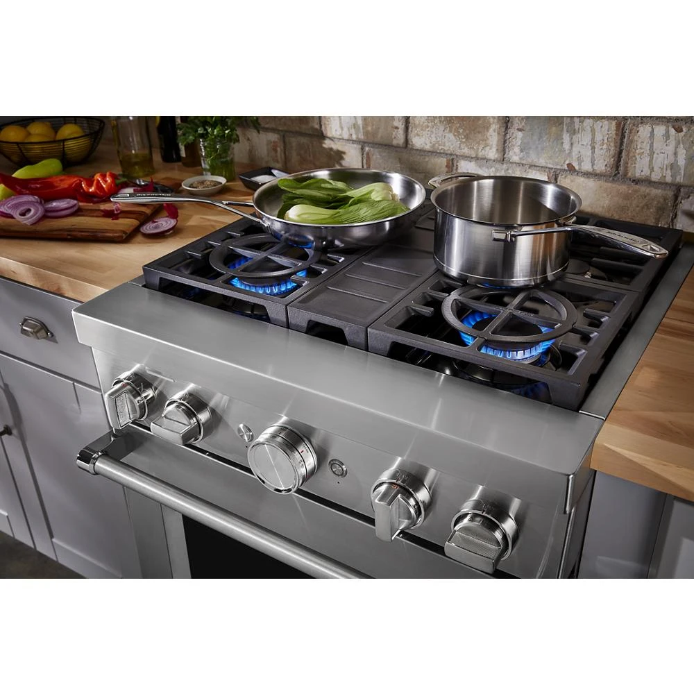 30'' Smart Commercial-Style Dual Fuel Range with 4 Burners KFDC500JSS, product image 27 of 37