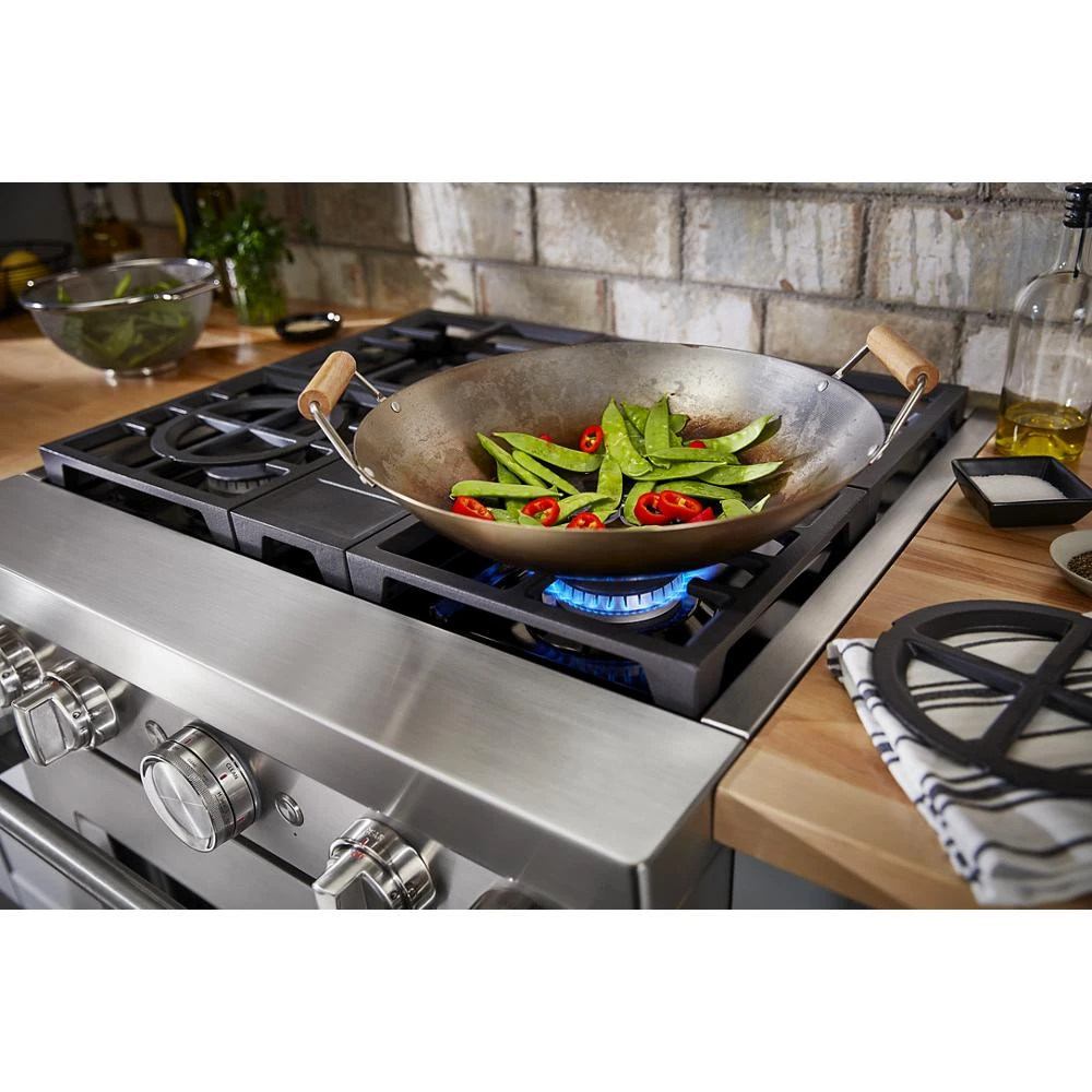 30'' Smart Commercial-Style Dual Fuel Range with 4 Burners KFDC500JSS, product image 28 of 37