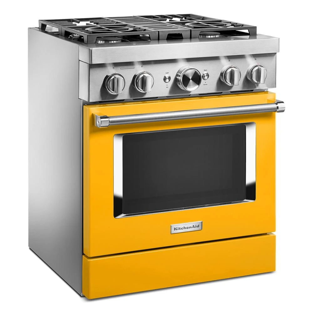 30'' Smart Commercial-Style Dual Fuel Range with 4 Burners KFDC500JYP, product image 4 of 33