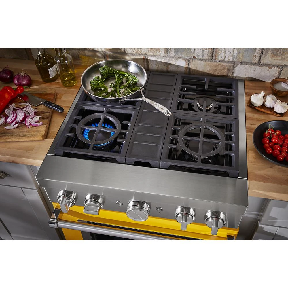 30'' Smart Commercial-Style Dual Fuel Range with 4 Burners KFDC500JYP, product image 25 of 33