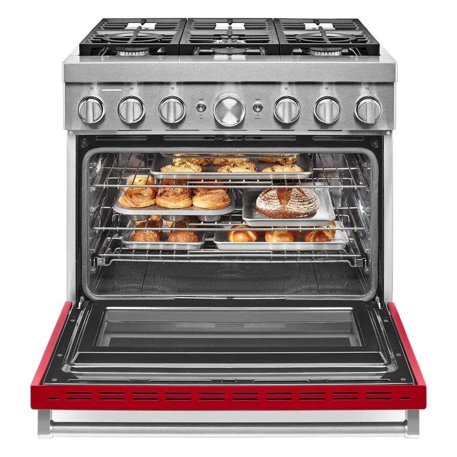 36'' Smart Commercial-Style Dual Fuel Range with 6 Burners view 5