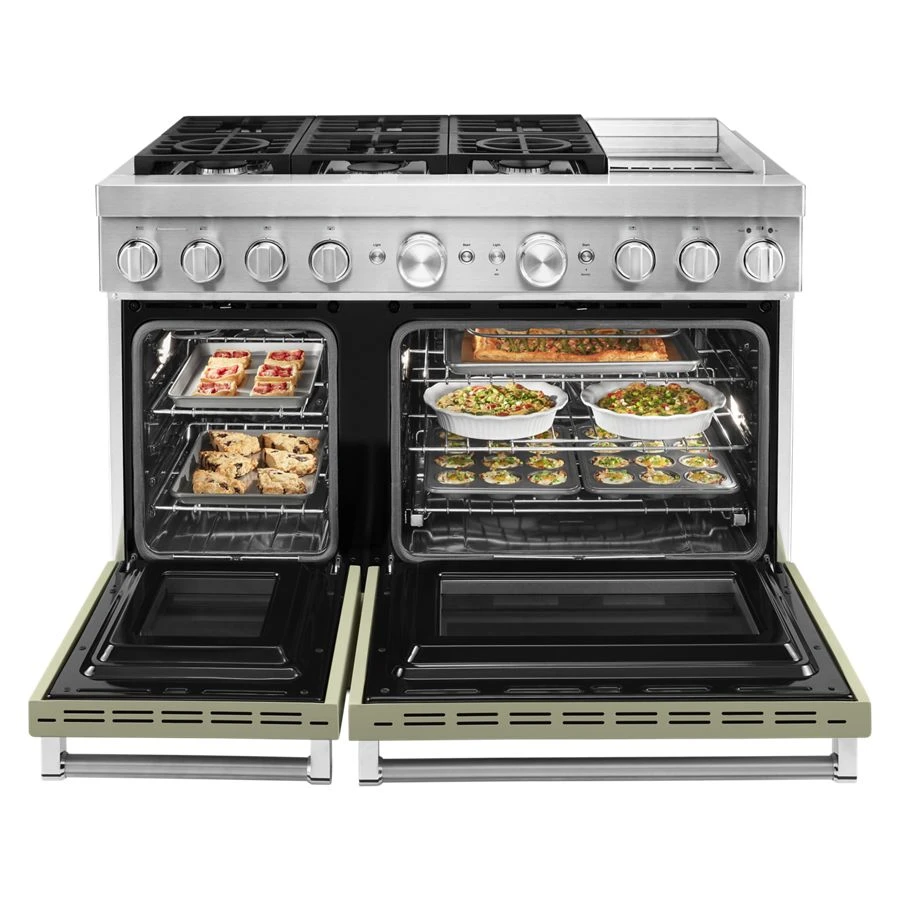 48'' Smart Commercial-Style Dual Fuel Range with Griddle view 7
