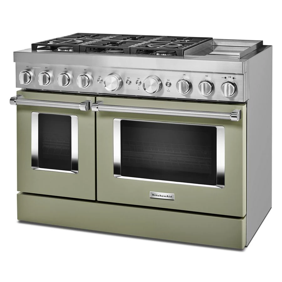 48'' Smart Commercial-Style Dual Fuel Range with Griddle view 3