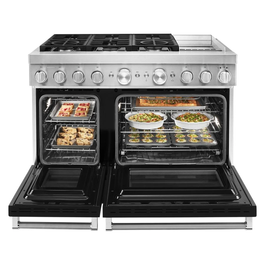 48'' Smart Commercial-Style Dual Fuel Range with Griddle view 5