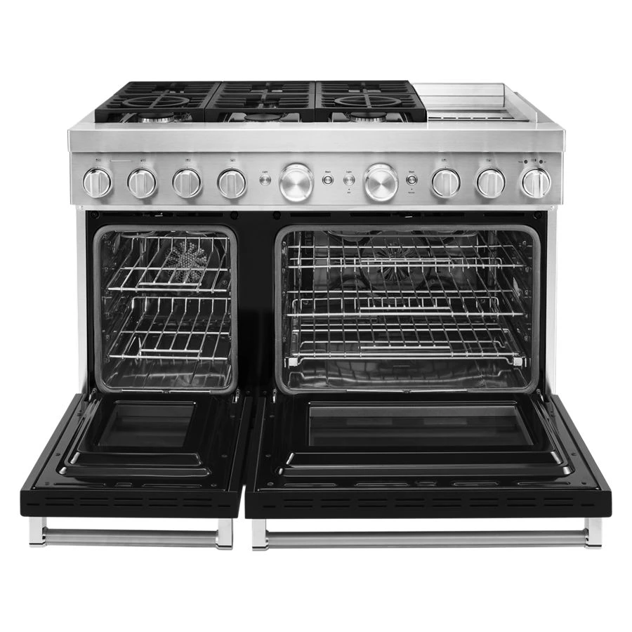 48'' Smart Commercial-Style Dual Fuel Range with Griddle view 4