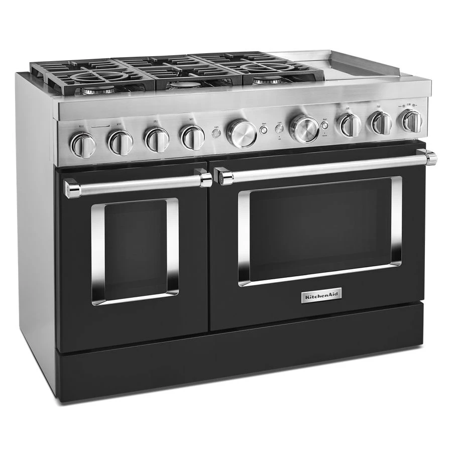 48'' Smart Commercial-Style Dual Fuel Range with Griddle view 2