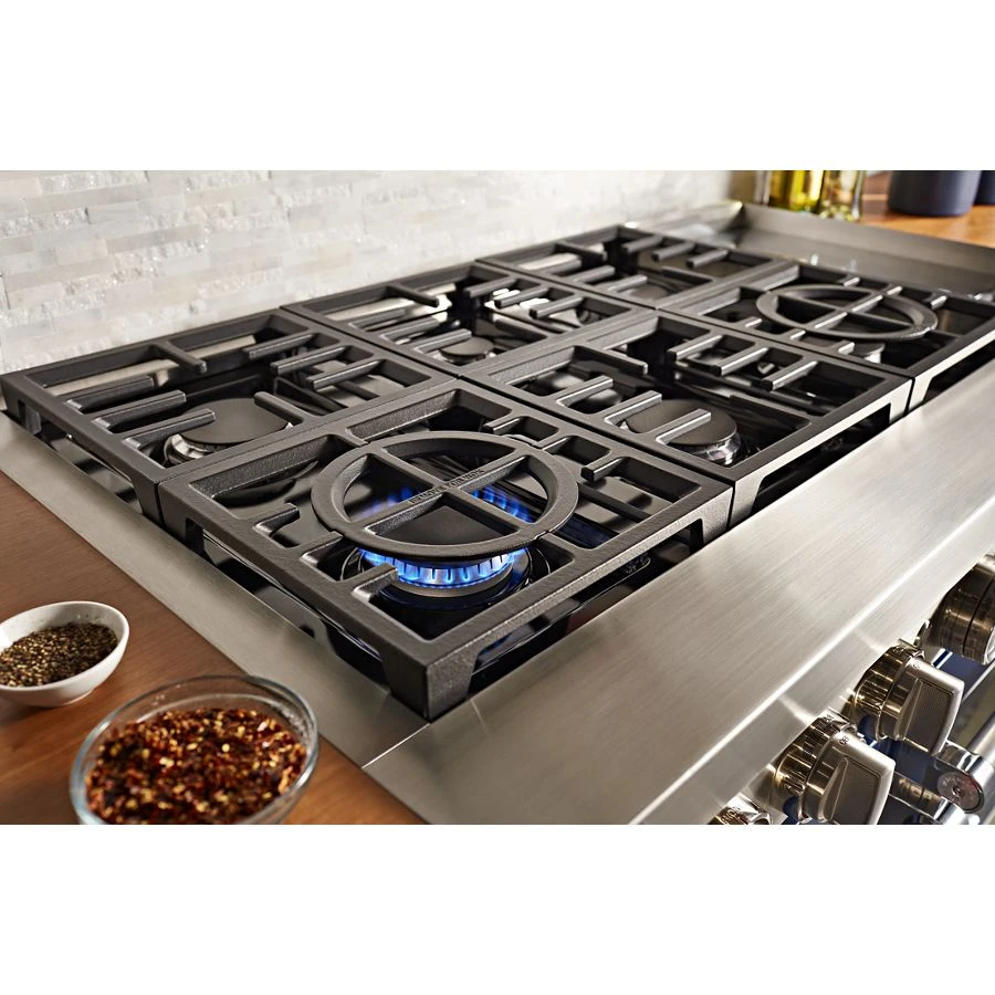 48'' Smart Commercial-Style Dual Fuel Range with Griddle view 8