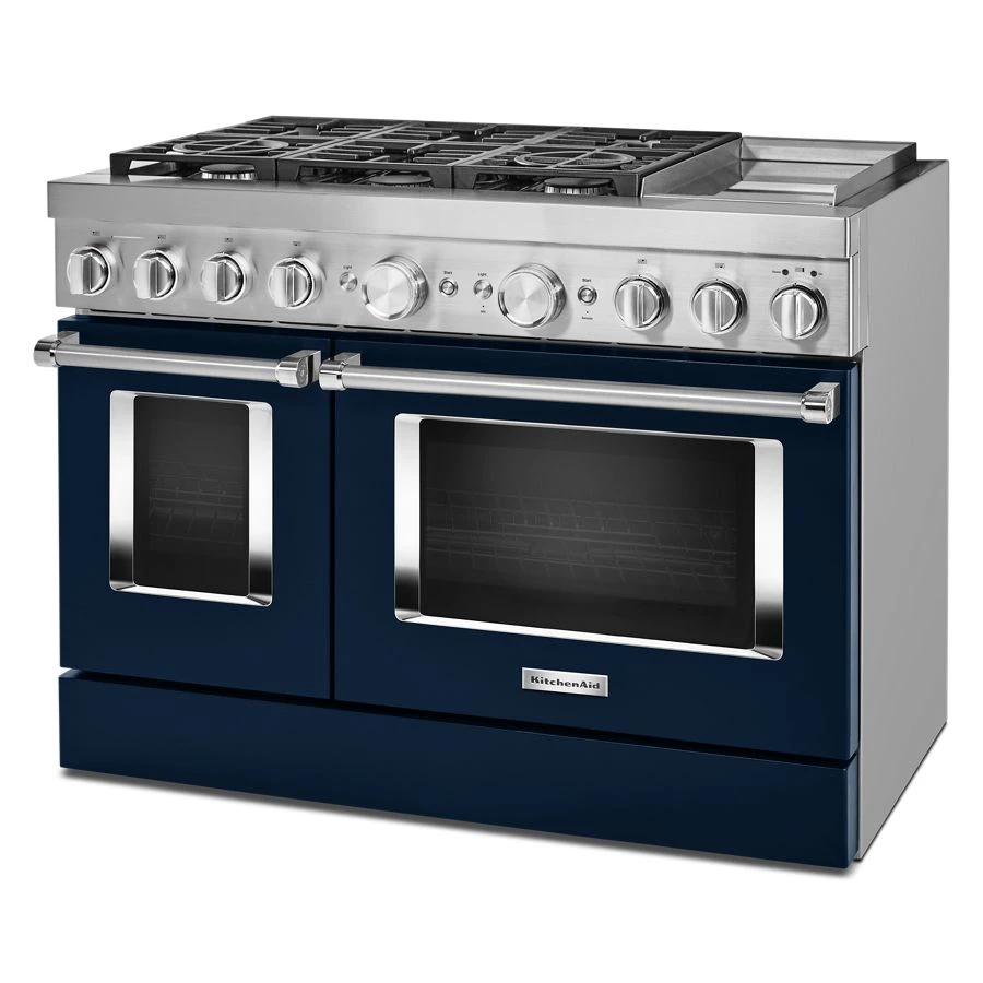 48'' Smart Commercial-Style Dual Fuel Range with Griddle view 2