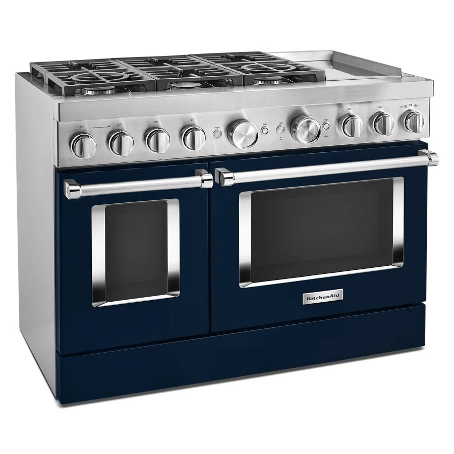 48'' Smart Commercial-Style Dual Fuel Range with Griddle view 3