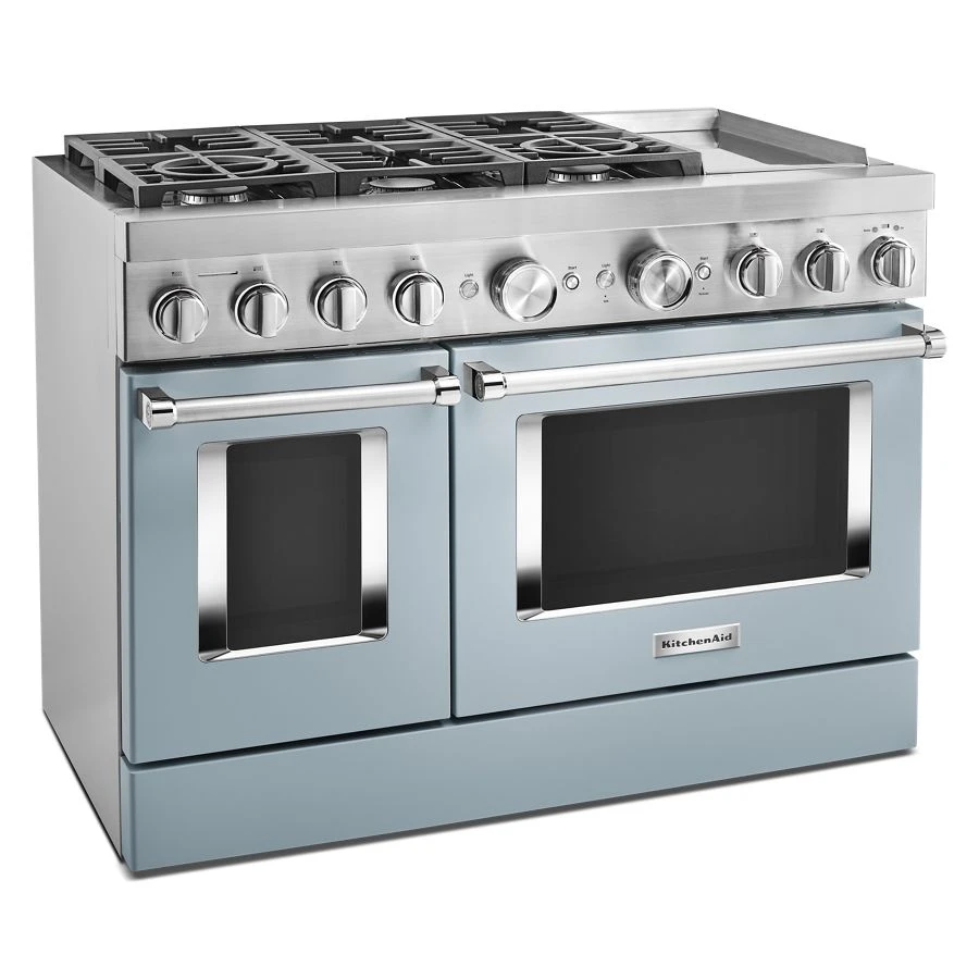 48'' Smart Commercial-Style Dual Fuel Range with Griddle view 2