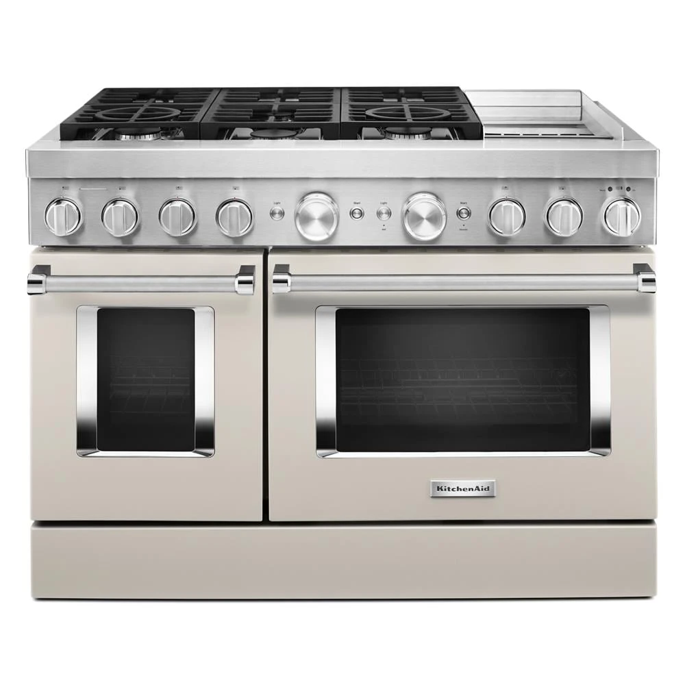 48'' Smart Commercial-Style Dual Fuel Range with Griddle KFDC558JMH