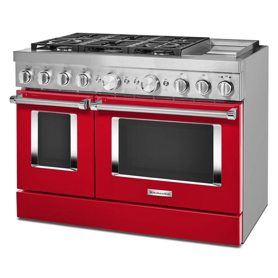 48'' Smart Commercial-Style Dual Fuel Range with Griddle view 2