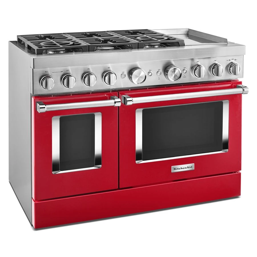 48'' Smart Commercial-Style Dual Fuel Range with Griddle view 3