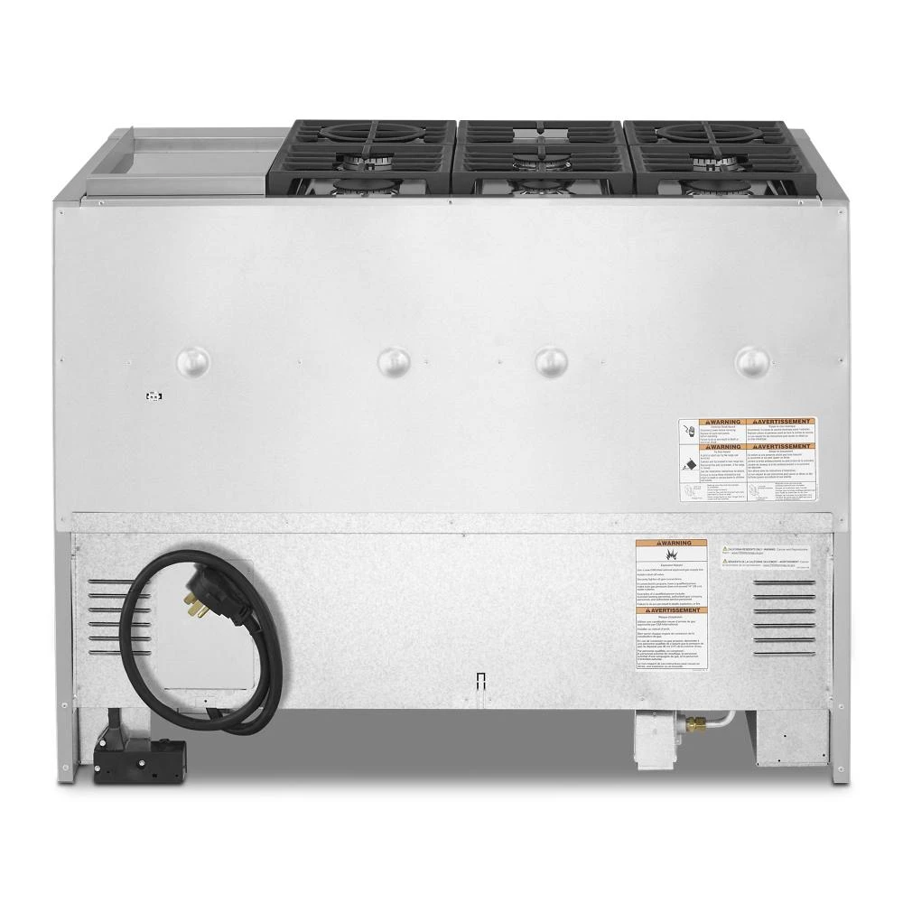 48'' Smart Commercial-Style Dual Fuel Range with Griddle KFDC558JSS, product image 2 of 38