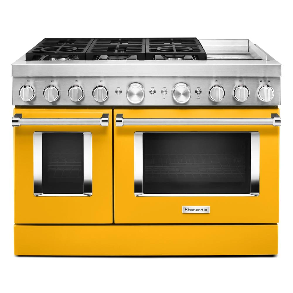48'' Smart Commercial-Style Dual Fuel Range with Griddle KFDC558JYP