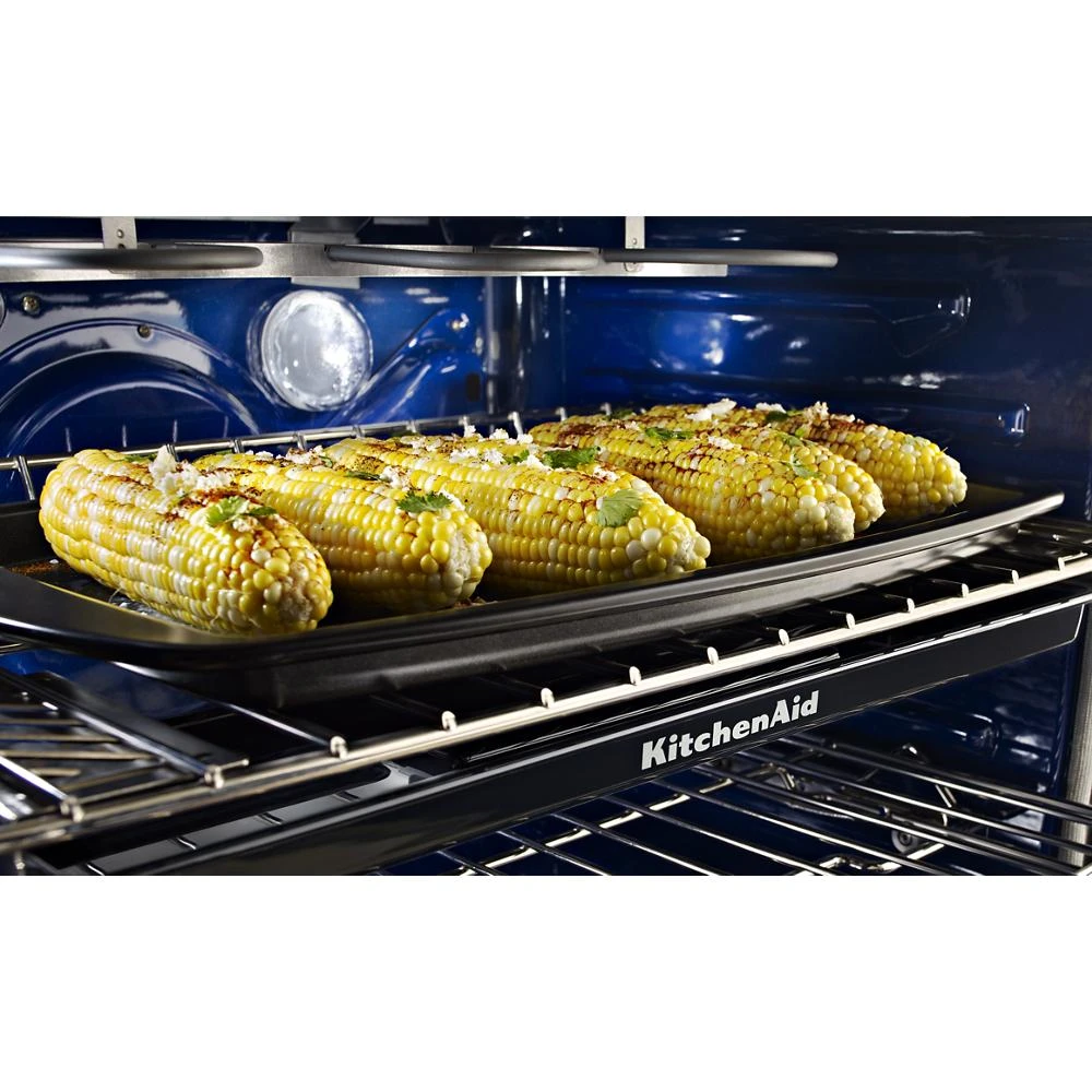30" 5 Burner Dual Fuel Double Oven Convection Range view 3
