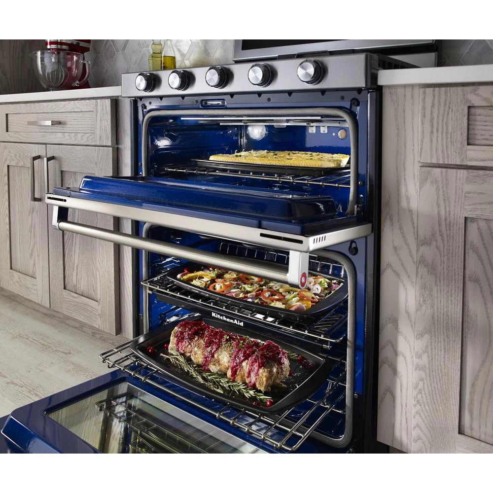 30" 5 Burner Dual Fuel Double Oven Convection Range view 10