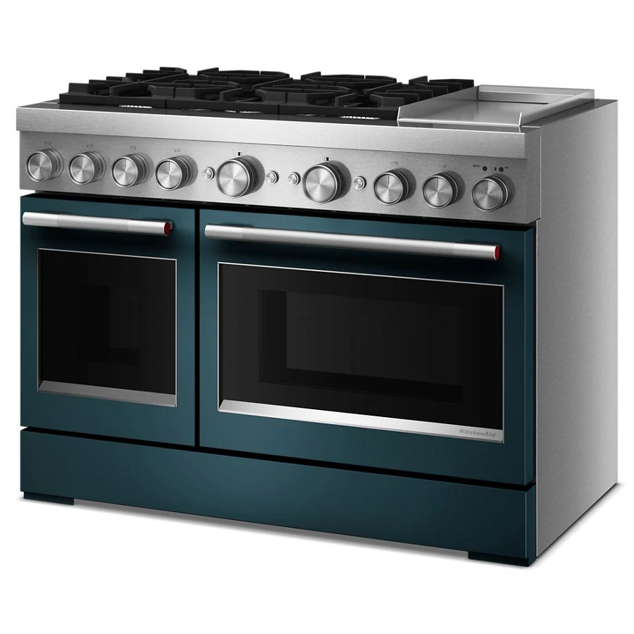 48-inch 6 Burner Commercial-style Dual Fuel Range With Griddle KFDD948SAG