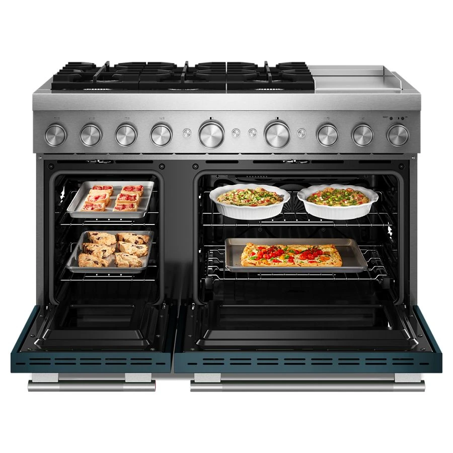 48-inch 6 Burner Commercial-style Dual Fuel Range With Griddle KFDD948SAG