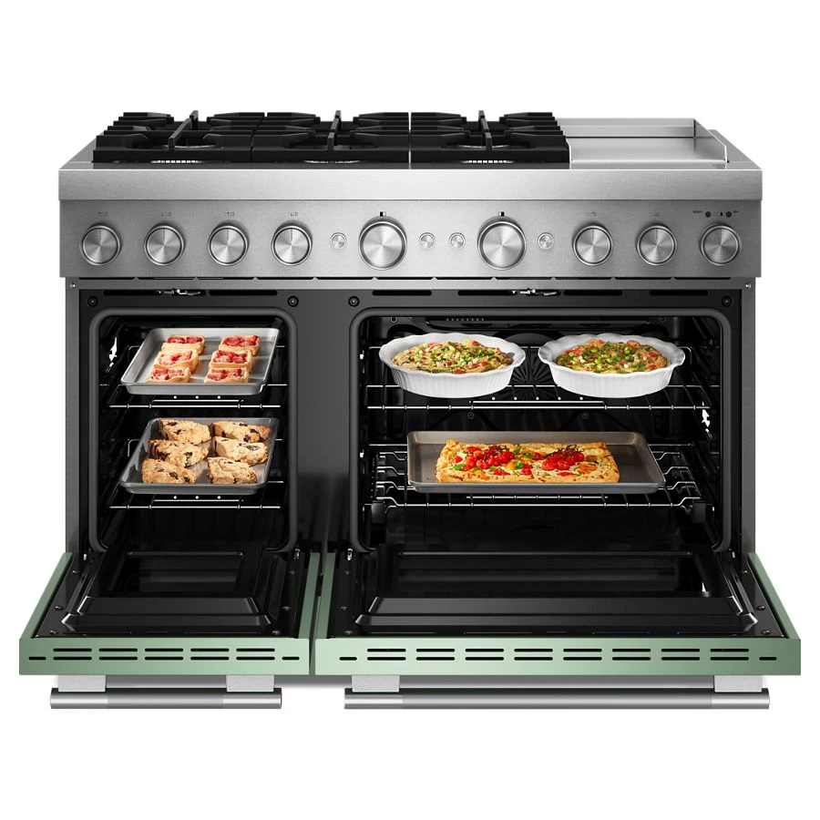 48-inch 6 Burner Commercial-style Dual Fuel Range With Griddle KFDD948SDC
