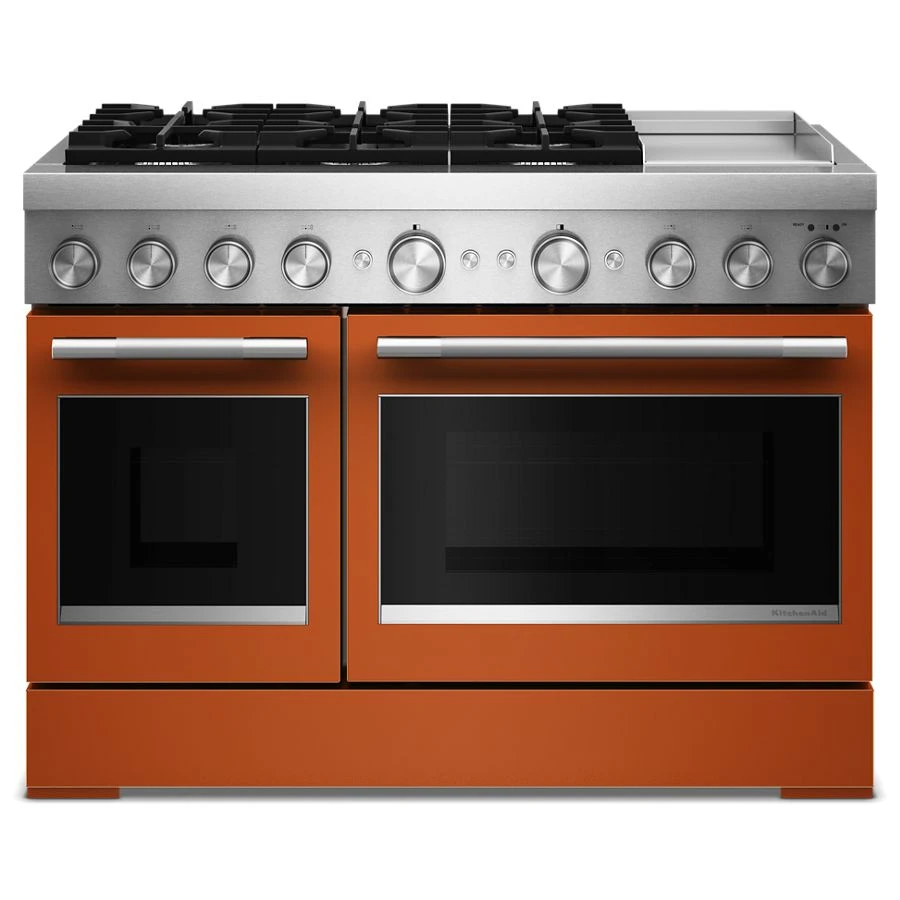 48-inch 6 Burner Commercial-style Dual Fuel Range With Griddle KFDD948SSC
