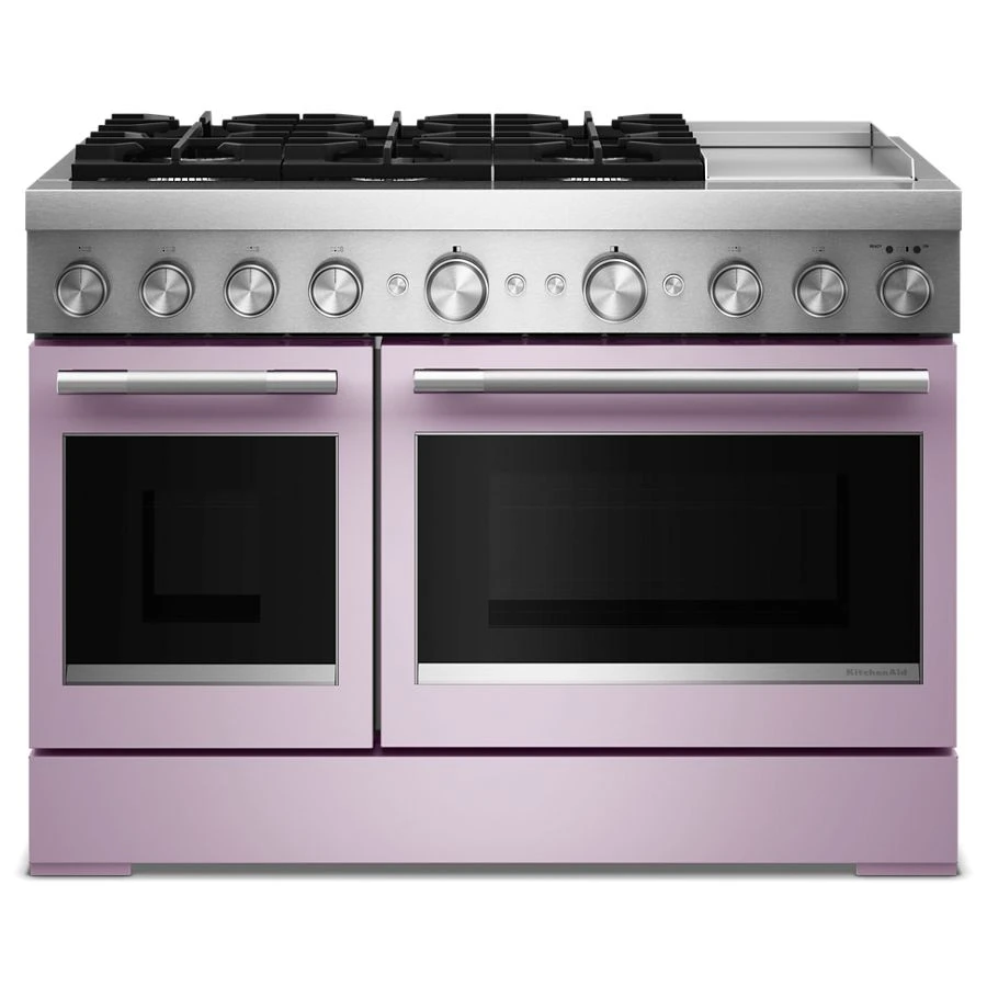 48-inch 6 Burner Commercial-style Dual Fuel Range With Griddle KFDD948SWF