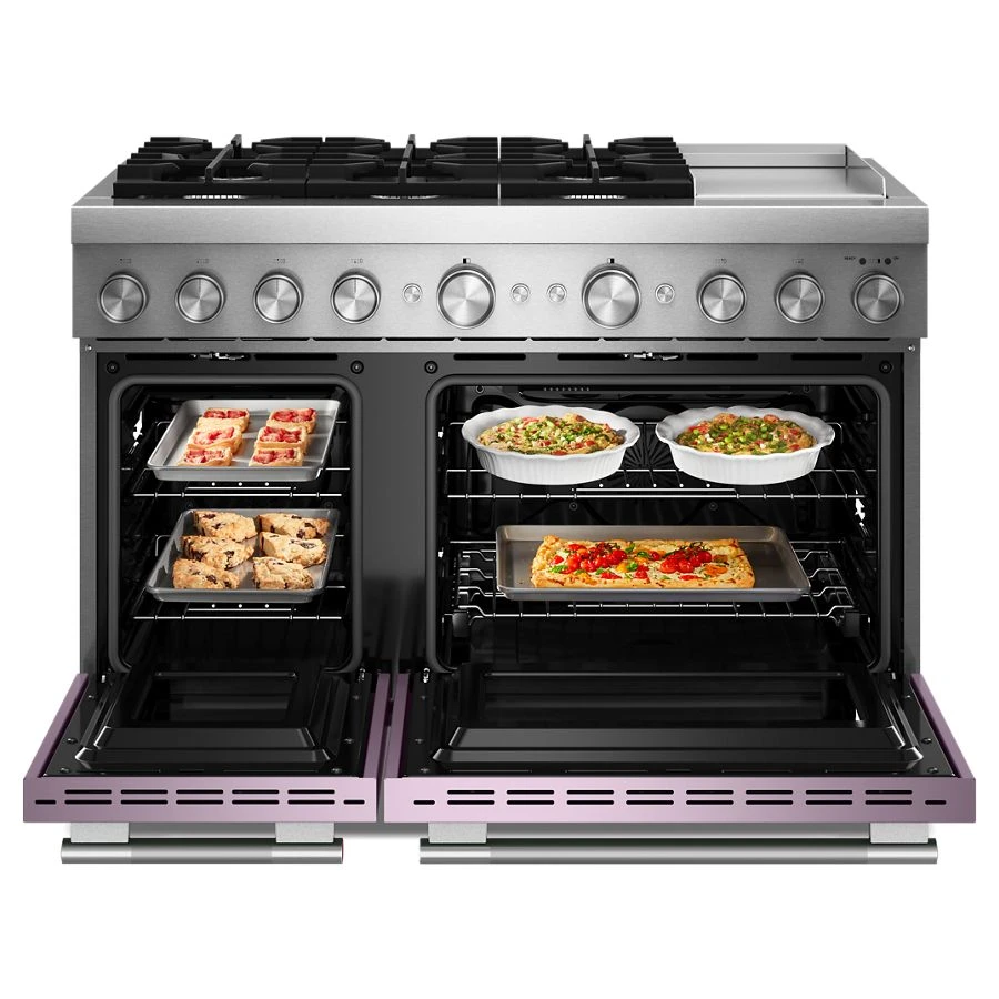 48-inch 6 Burner Commercial-style Dual Fuel Range With Griddle KFDD948SWF