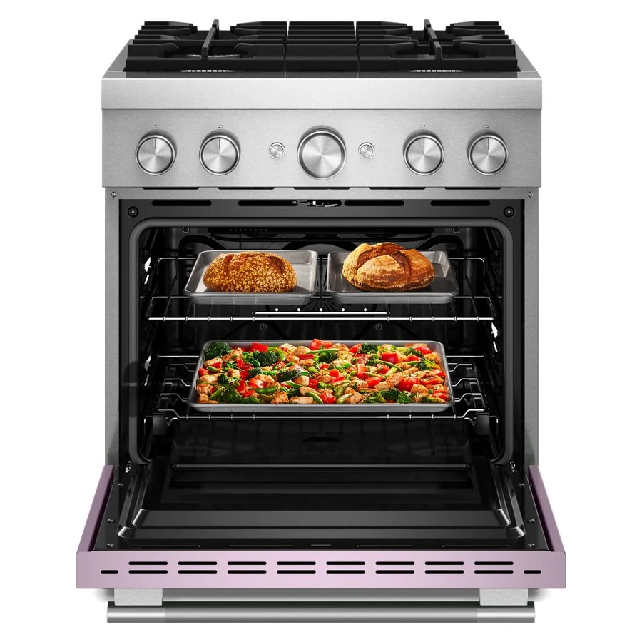 30-inch 4 Burner Commercial-style Dual Fuel Range With No Preheat Air Fry Mode KFDS930SWF