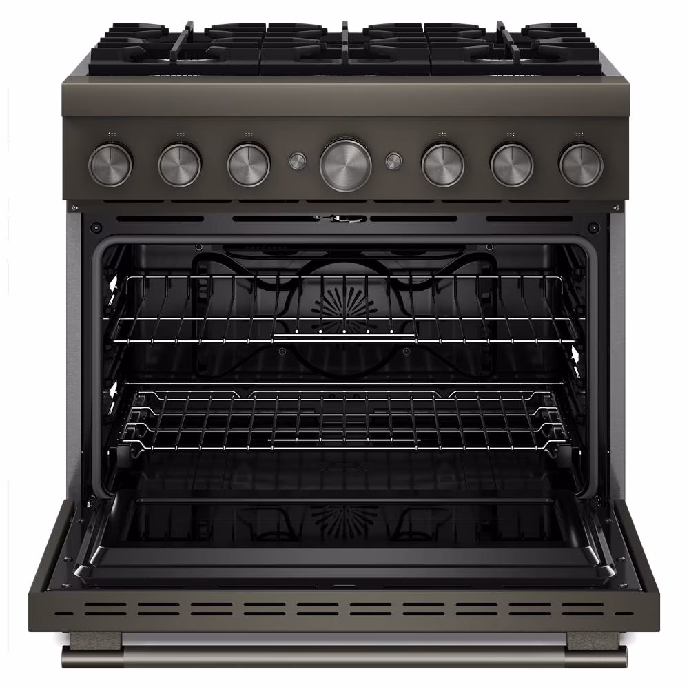 36-Inch 6 Burner Commercial-Style Dual Fuel Range with No Preheat Air Fry Mode view 4