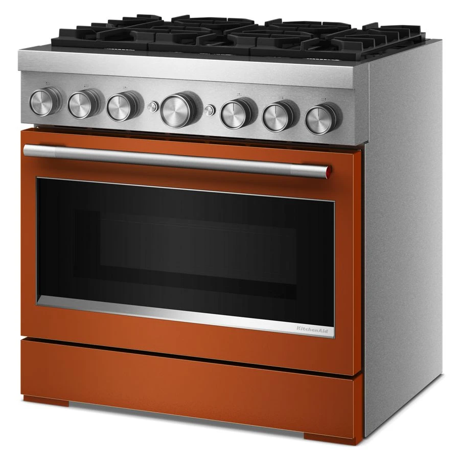 36-inch 6 Burner Commercial-style Dual Fuel Range With No Preheat Air Fry Mode KFDS936SSC