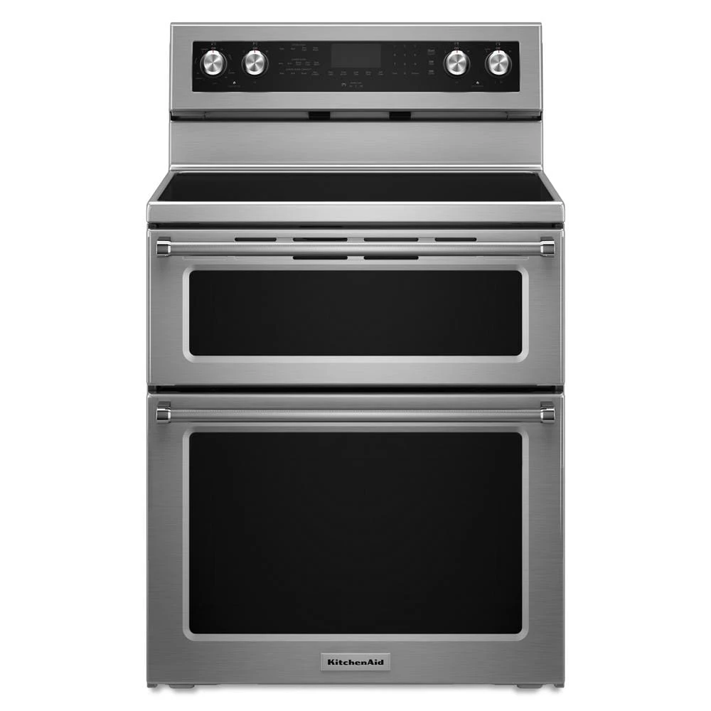 30" 5 Burner Electric Double Oven Convection Range view 5