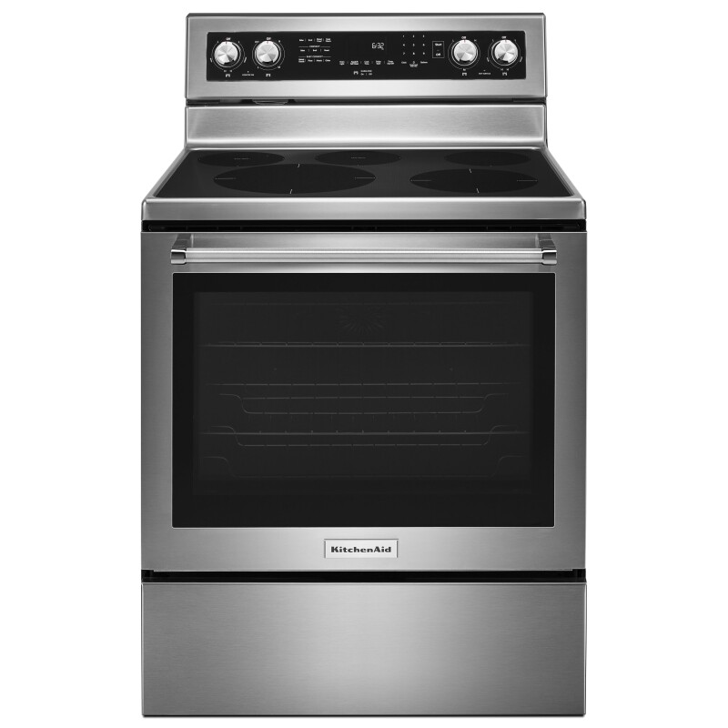 KitchenAid 30" 5-Element Electric Convection Range Stainless Steel KFEG500ESS Picture 1