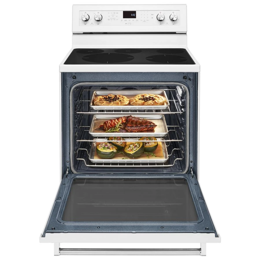 30-inch 5-element Electric Convection Range KFEG500EWH, product image 3 of 11