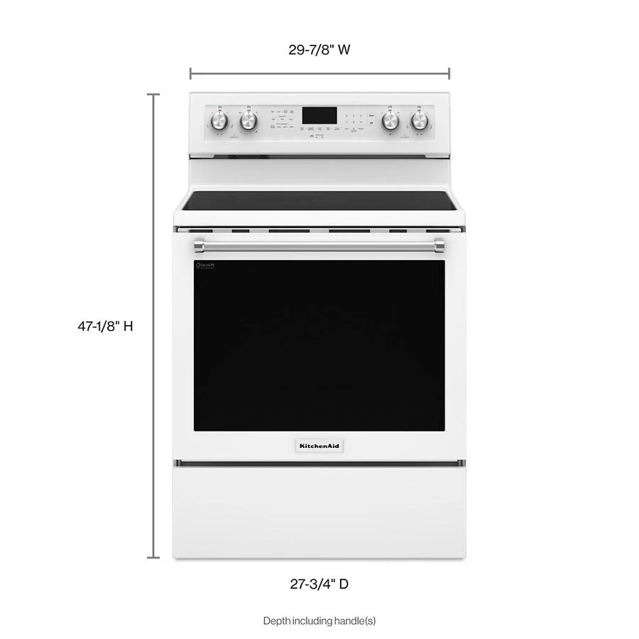 30-inch 5-element Electric Convection Range KFEG500EWH, product image 11 of 11