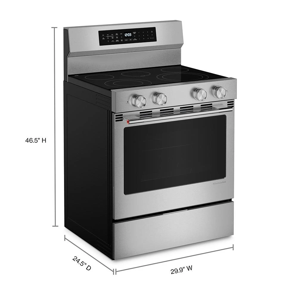 5.3 Cu. Ft. Smart Freestanding Electric Range with Convection Cooking Modes view 18