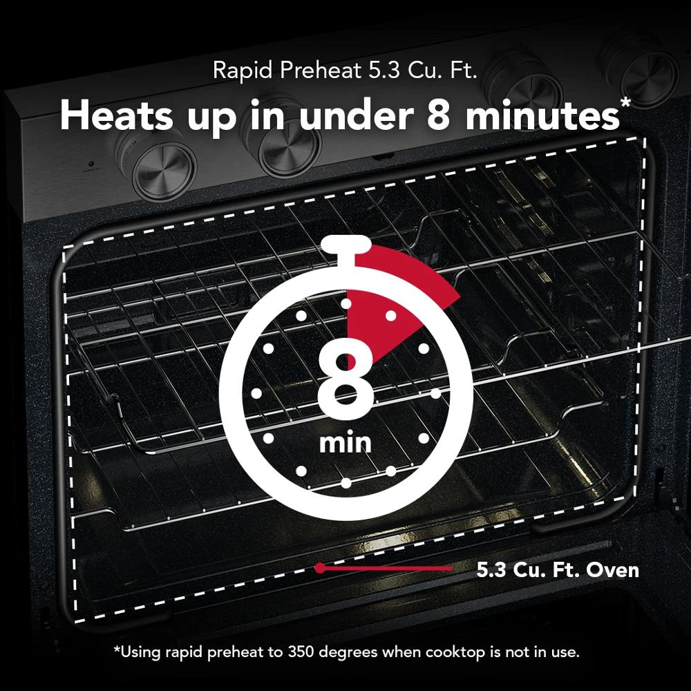 5.3 Cu. Ft. Smart Freestanding Electric Range with Convection Cooking Modes view 20