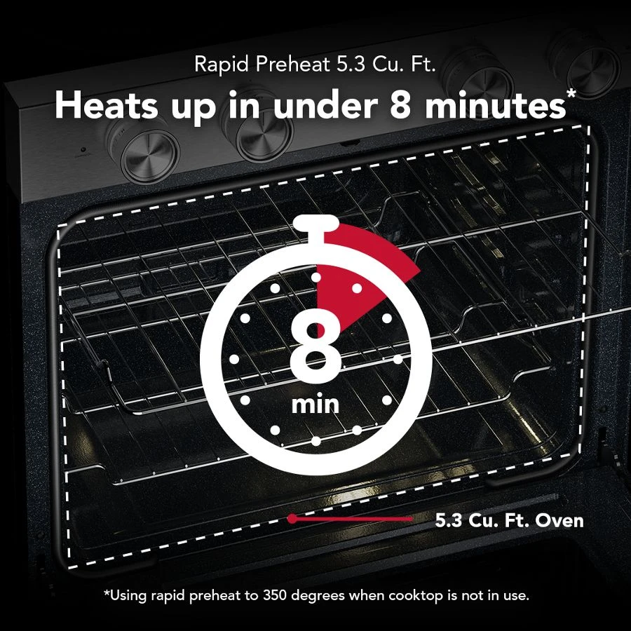 5.3 Cu. Ft. Smart Freestanding Electric Range With Convection Cooking Modes KFES530SPS