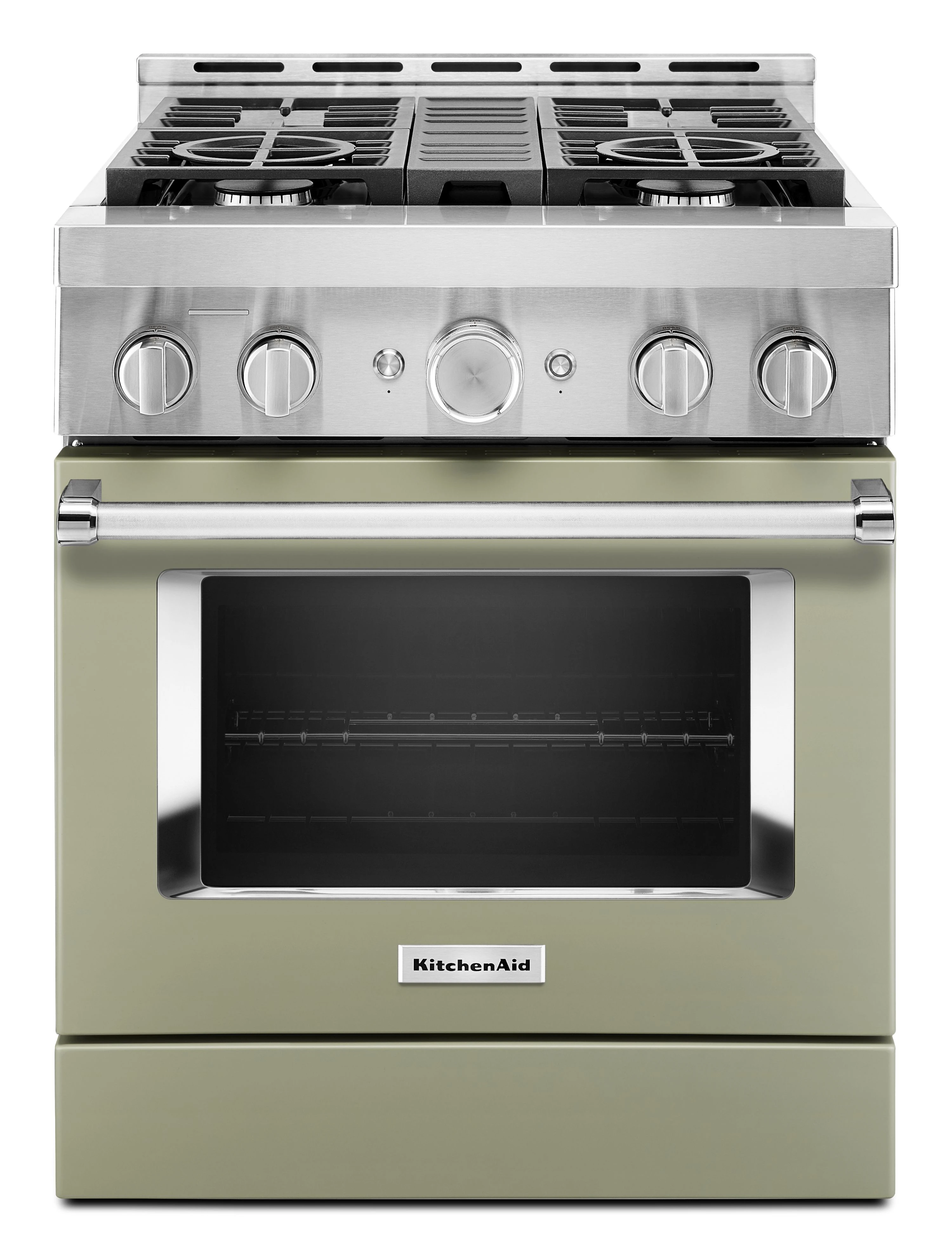 KitchenAid® 30'' Smart Commercial-Style Gas Range with 4 Burners KFGC500JAV