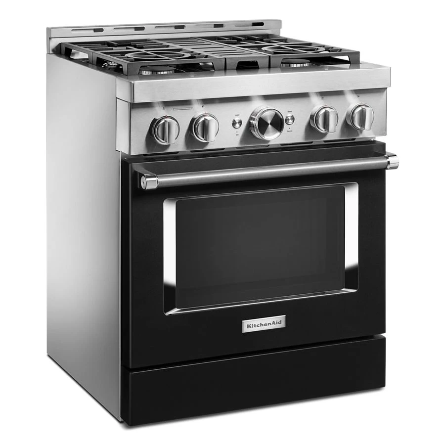 30'' Smart Commercial-Style Gas Range with 4 Burners KFGC500JBK