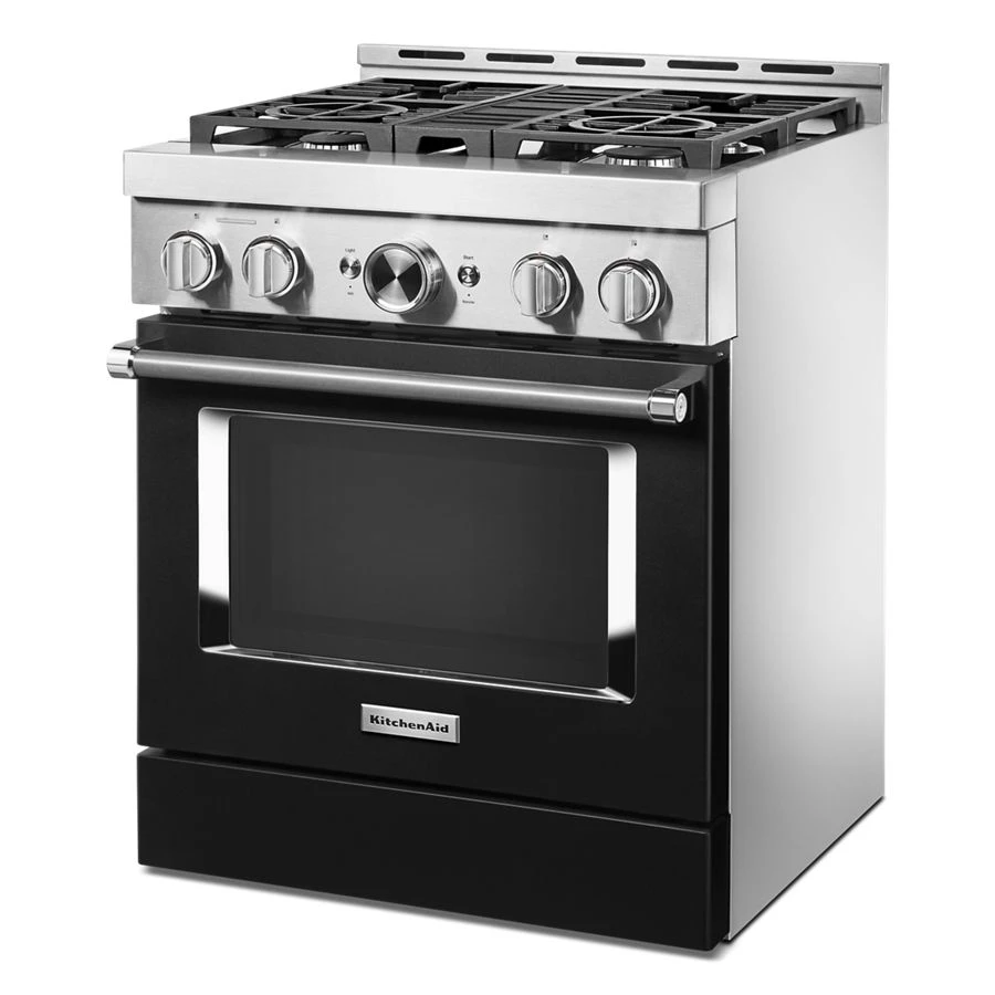 30'' Smart Commercial-Style Gas Range with 4 Burners KFGC500JBK