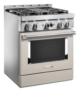 KitchenAid® 30'' Smart Commercial-Style Gas Range with 4 Burners KFGC500JMH